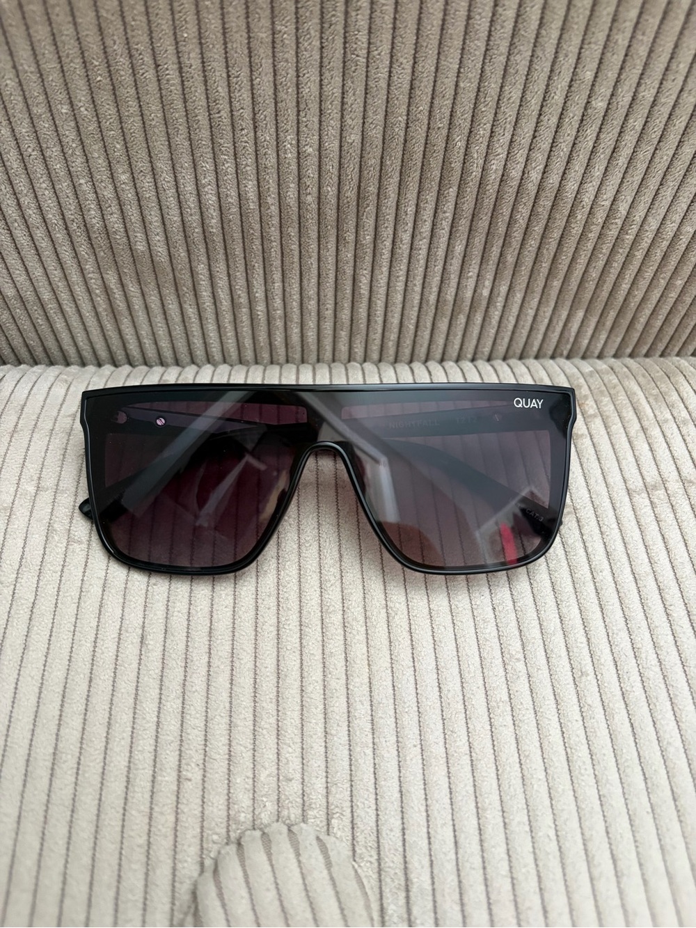 Quay Australia Black Shield Sunglasses
